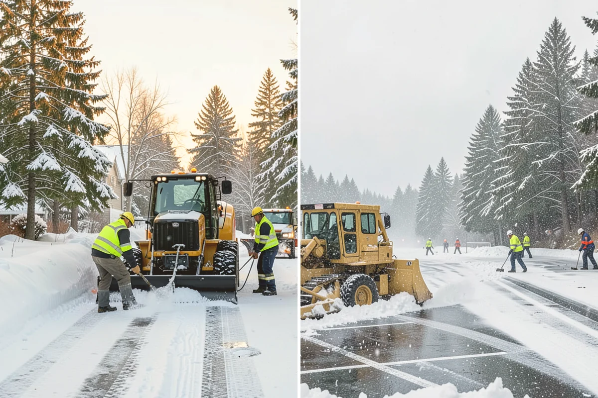 Warehouse Parking Lot Snow Removal in Milton, King County, WA - Map trailer staging, dock aprons, and driver parking with the site