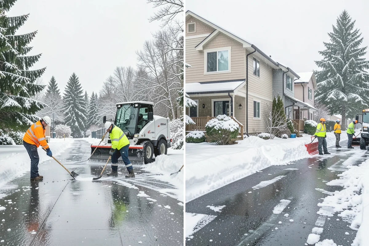 Warehouse Parking Lot Snow Removal in Monroe, Snohomish County, WA - Map trailer staging, dock aprons, and driver parking with the site