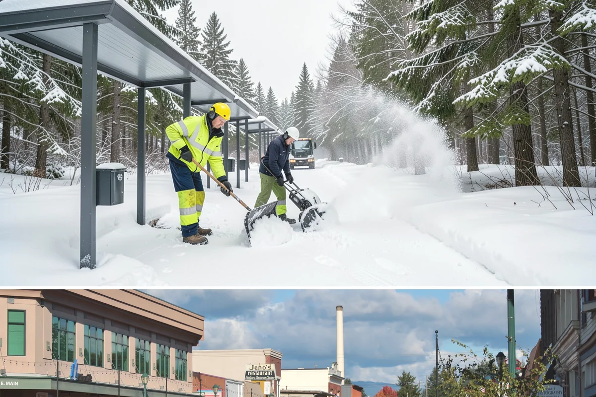 Warehouse Parking Lot Snow Removal in Monroe, Snohomish County, WA - Warehouse lots across Western Washington face peak snow disruption from December through February, when cold nights threaten...