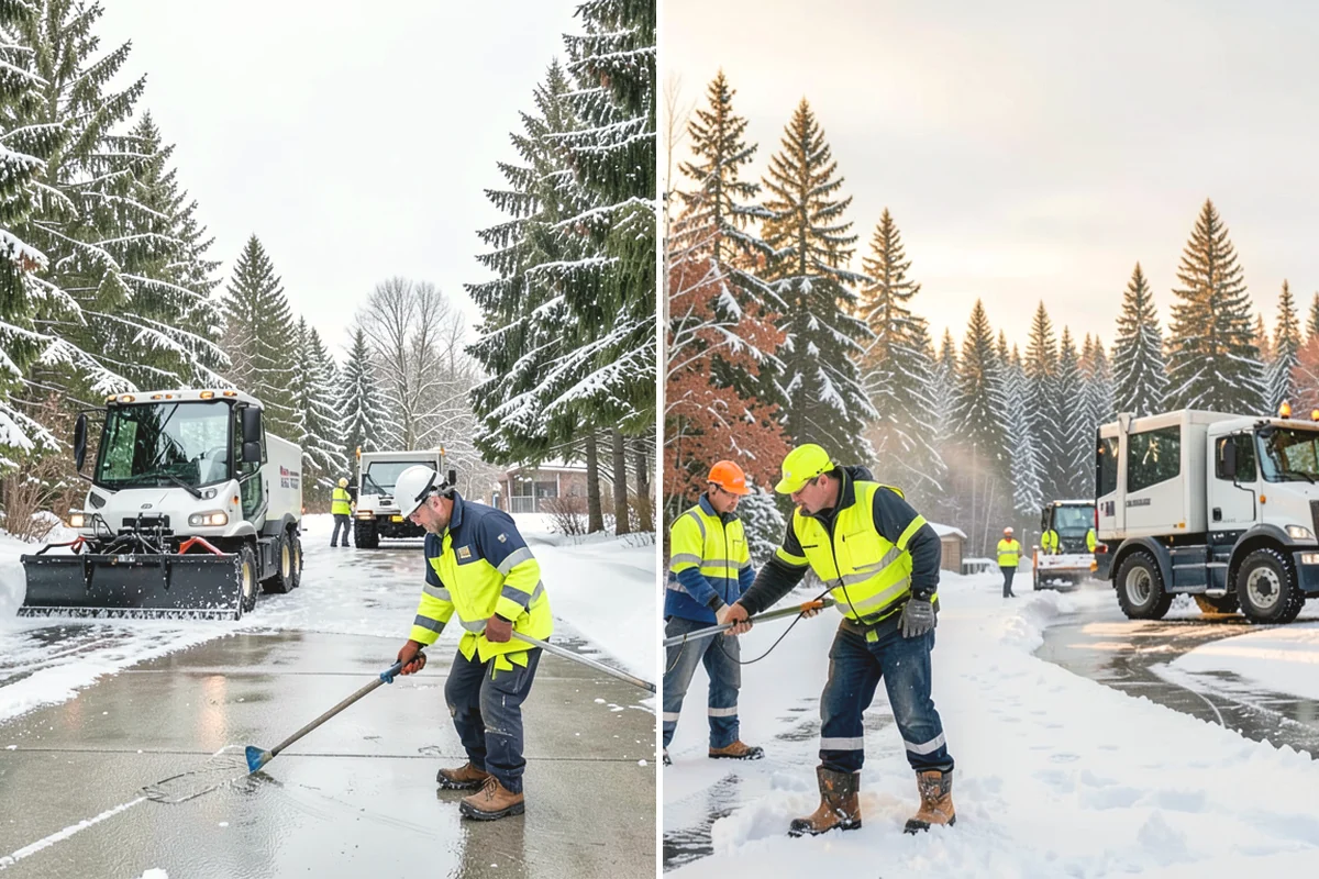 Warehouse Parking Lot Snow Removal in Mountlake Terrace, Snohomish County, WA - Map trailer staging, dock aprons, and driver parking with the site