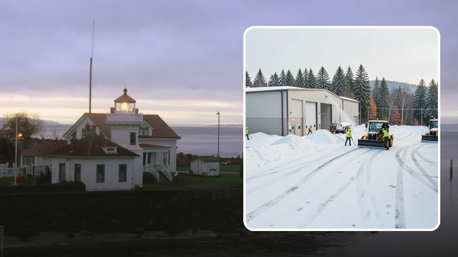 Warehouse Parking Lot Snow Removal in Mukilteo, Snohomish County, WA - We clear warehouse lots, dock aprons, and truck lanes so Western Washington freight keeps flowing in winter.