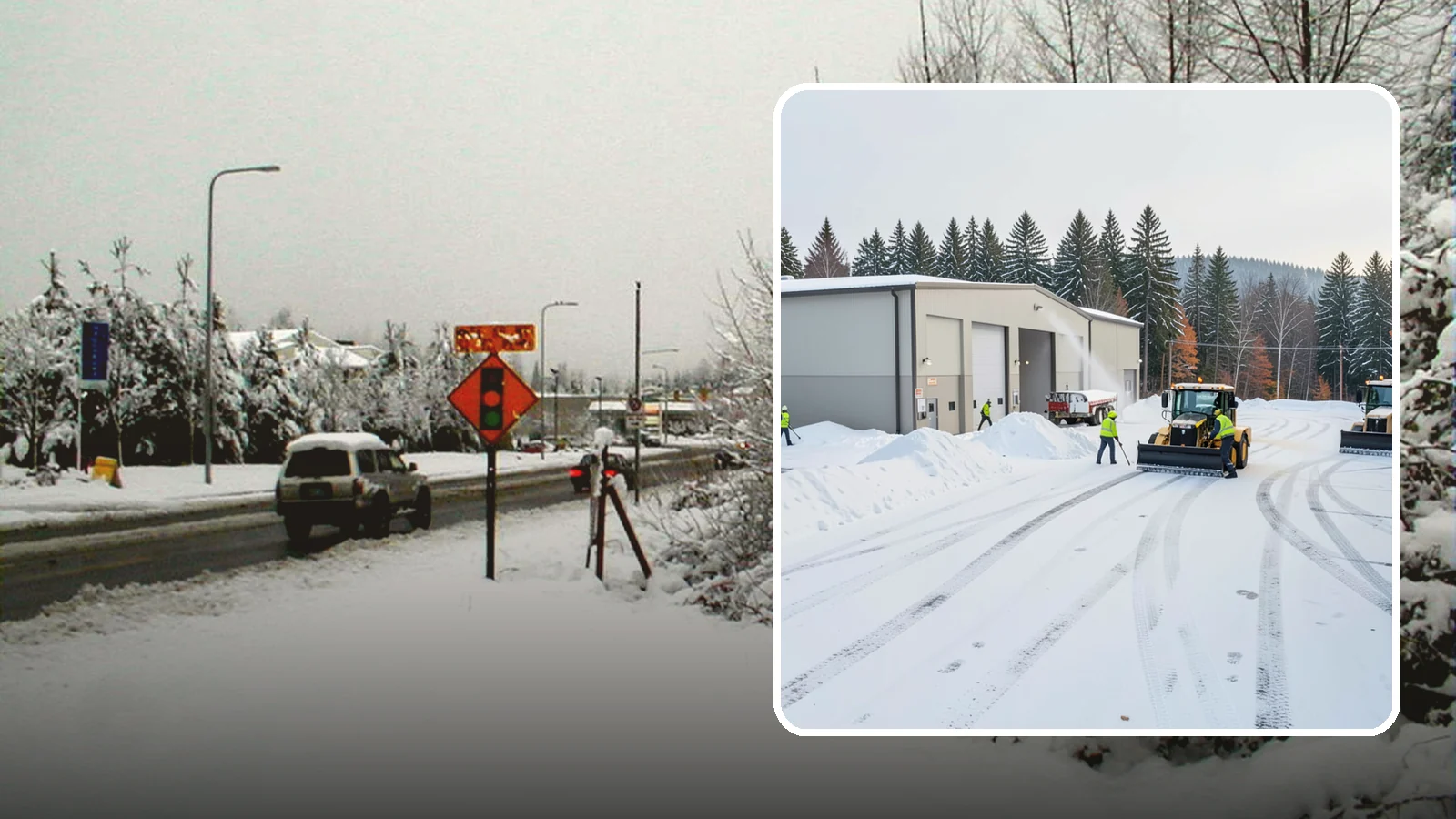 Warehouse Parking Lot Snow Removal in Newcastle, King County, WA - We clear warehouse lots, dock aprons, and truck lanes so Western Washington freight keeps flowing in winter.