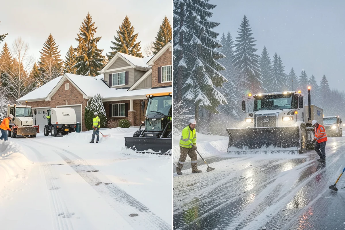 Warehouse Parking Lot Snow Removal in North Bend, King County, WA - Map trailer staging, dock aprons, and driver parking with the site