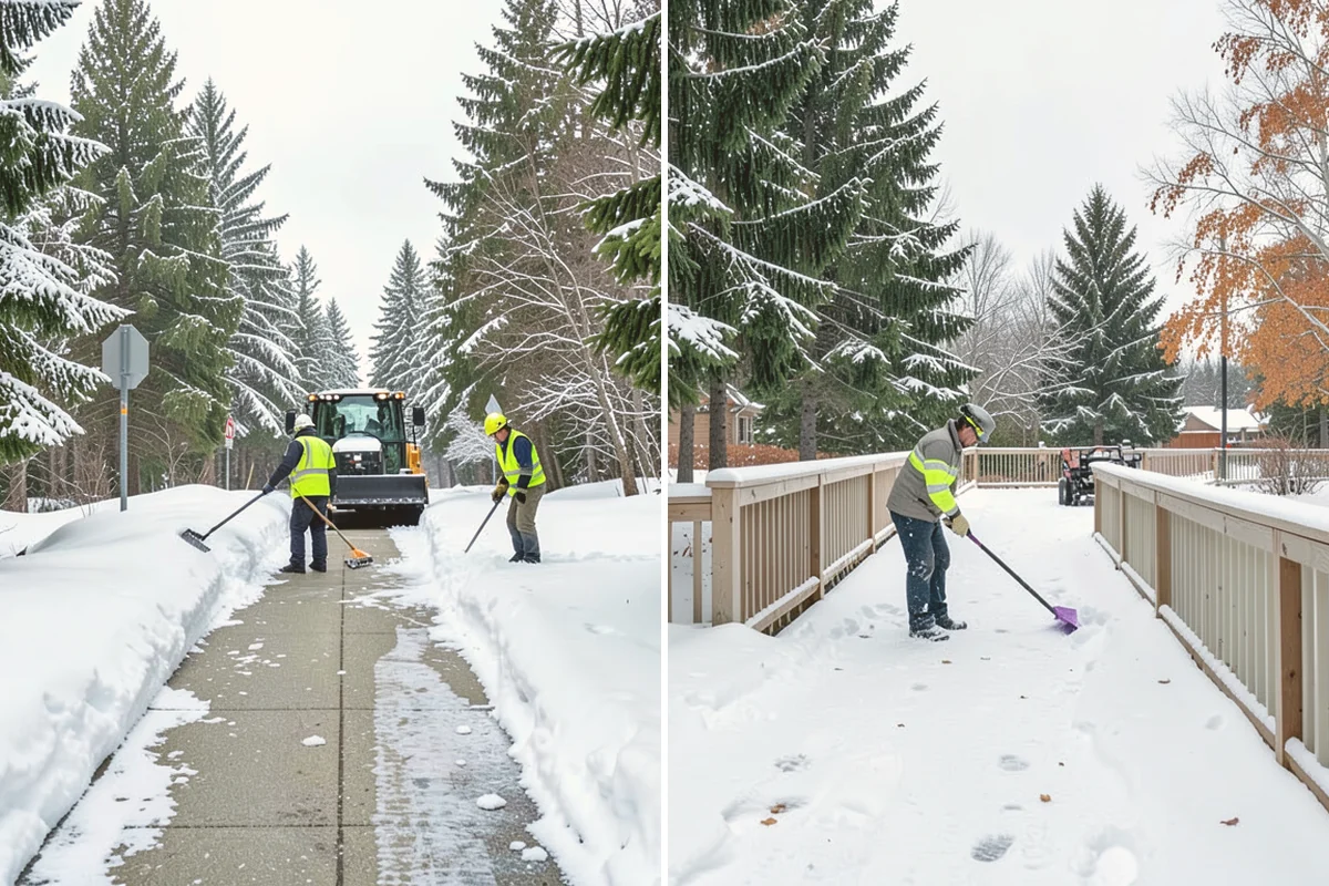 Warehouse Parking Lot Snow Removal in Orting, Pierce County, WA - Map trailer staging, dock aprons, and driver parking with the site