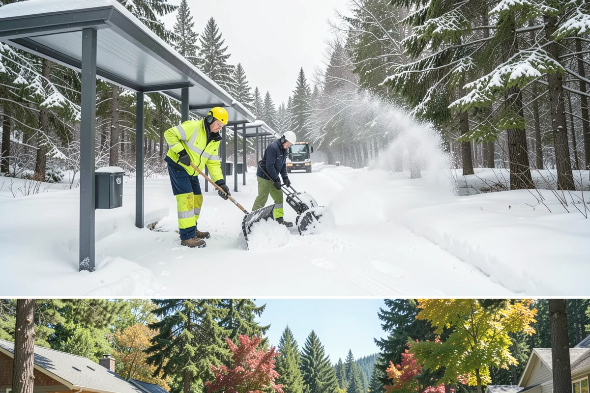 Warehouse Parking Lot Snow Removal in Orting, Pierce County, WA - Warehouse lots across Western Washington face peak snow disruption from December through February, when cold nights threaten...