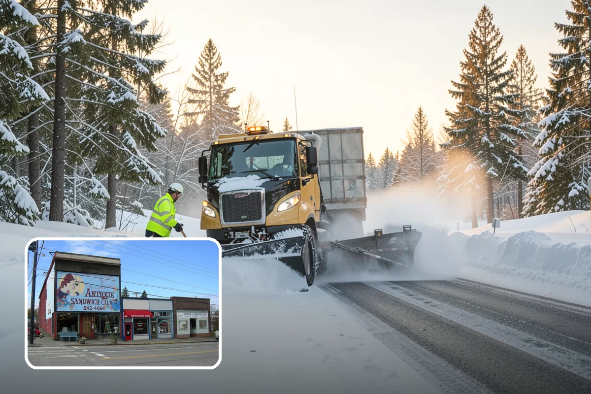 Warehouse Parking Lot Snow Removal in Ruston, Pierce County, WA - Dock aprons and truck lanes stay open to protect freight throughput