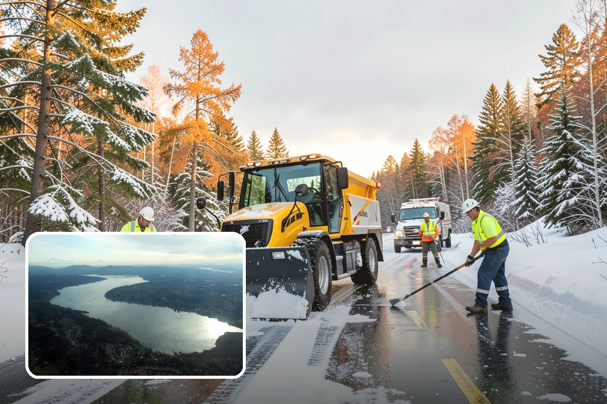 Warehouse Parking Lot Snow Removal in Sammamish, King County, WA - Dock aprons and truck lanes stay open to protect freight throughput
