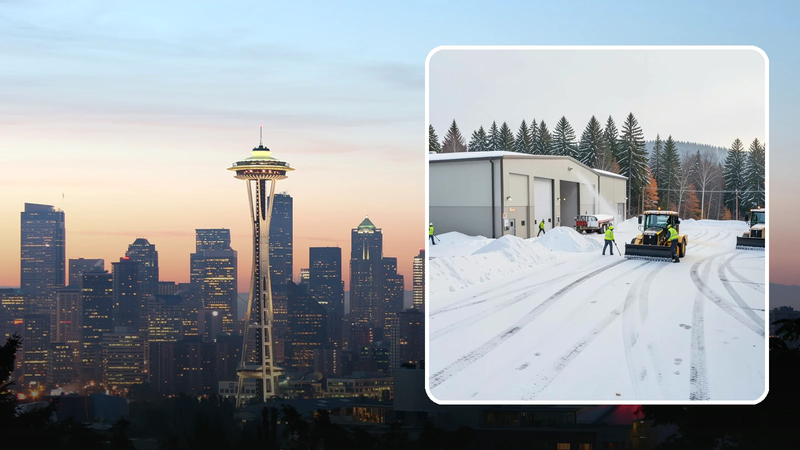 Warehouse Parking Lot Snow Removal in Seattle, King County, WA - We clear warehouse lots, dock aprons, and truck lanes so Western Washington freight keeps flowing in winter.