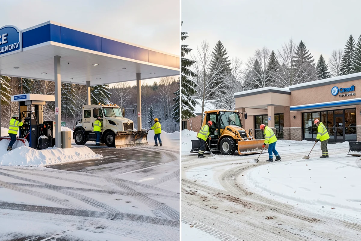 Warehouse Parking Lot Snow Removal in Seattle, King County, WA - Map trailer staging, dock aprons, and driver parking with the site