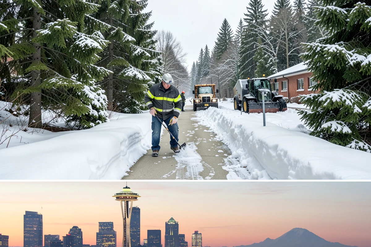 Warehouse Parking Lot Snow Removal in Seattle, King County, WA - Warehouse lots across Western Washington face peak snow disruption from December through February, when cold nights threaten...