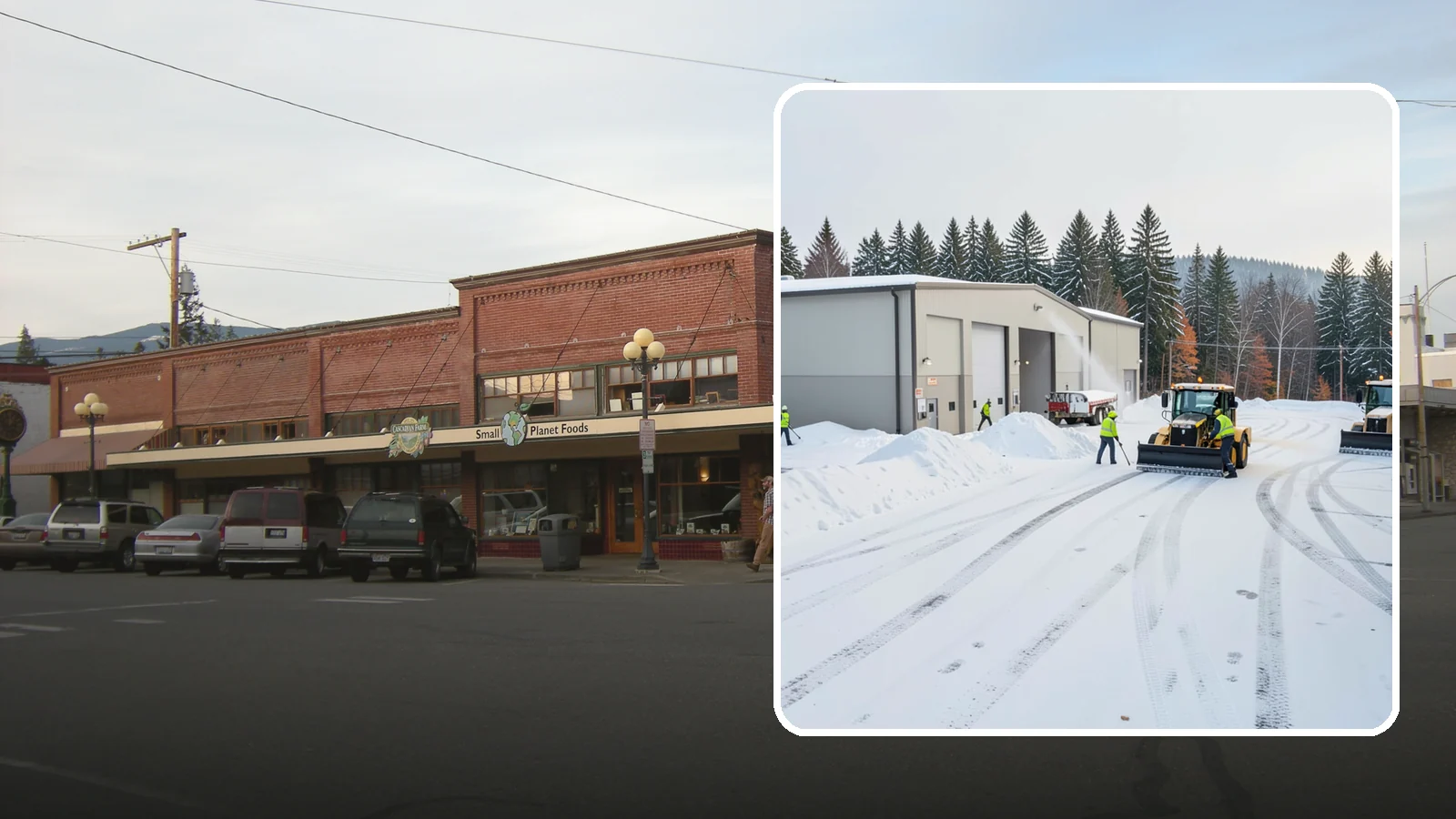Warehouse Parking Lot Snow Removal in Sedro-Woolley, Skagit County, WA - We clear warehouse lots, dock aprons, and truck lanes so Western Washington freight keeps flowing in winter.