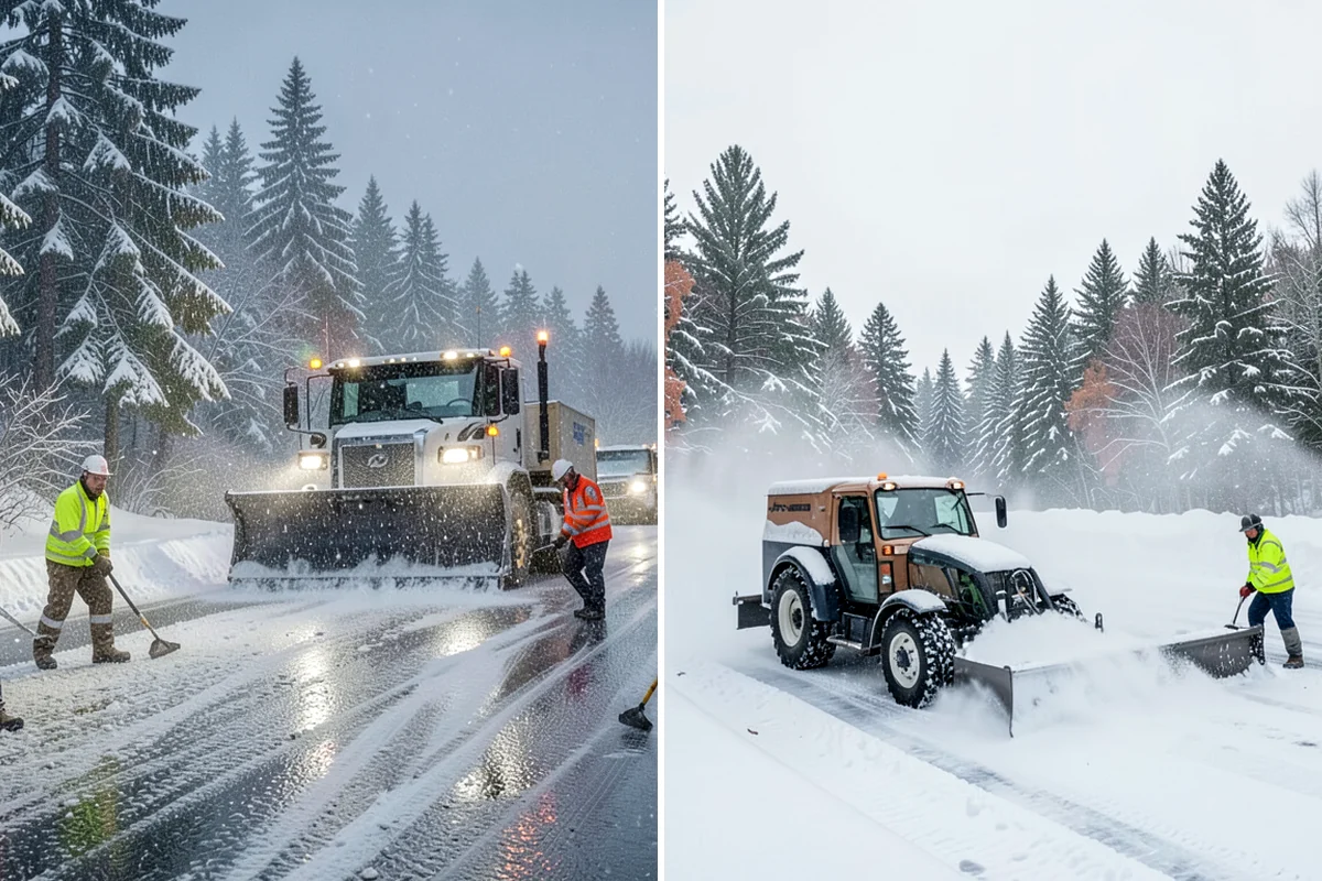 Warehouse Parking Lot Snow Removal in Sedro-Woolley, Skagit County, WA - Map trailer staging, dock aprons, and driver parking with the site