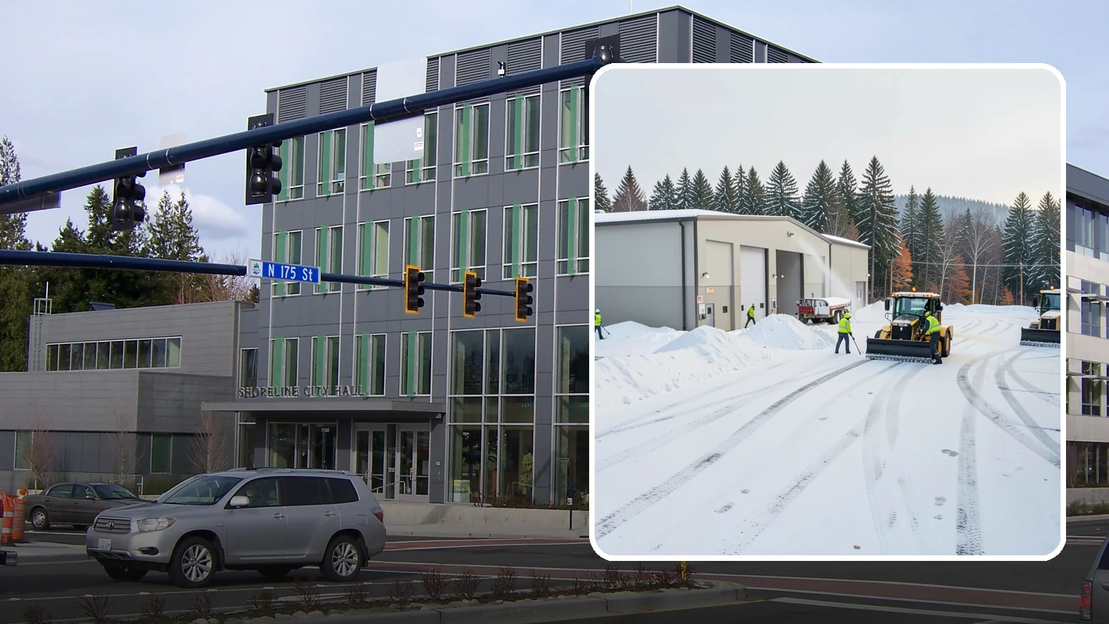 Warehouse Parking Lot Snow Removal in Shoreline, King County, WA - We clear warehouse lots, dock aprons, and truck lanes so Western Washington freight keeps flowing in winter.