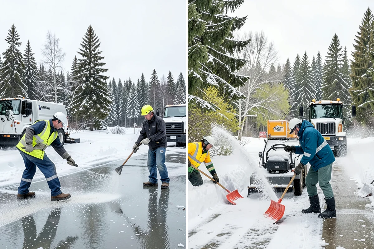 Warehouse Parking Lot Snow Removal in Shoreline, King County, WA - Map trailer staging, dock aprons, and driver parking with the site