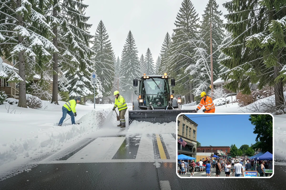 Warehouse Parking Lot Snow Removal in Snohomish, Snohomish County, WA - Dock aprons and truck lanes stay open to protect freight throughput