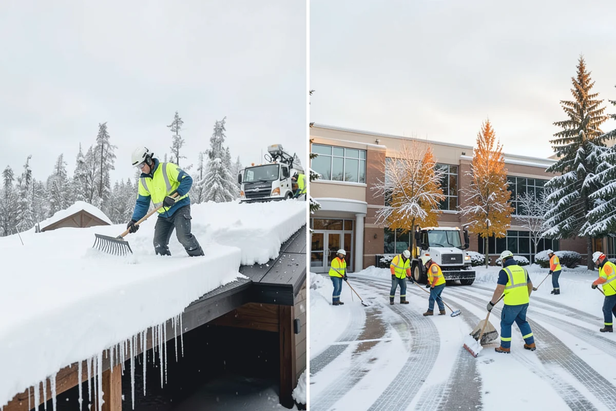 Warehouse Parking Lot Snow Removal in South Prairie, Pierce County, WA - Map trailer staging, dock aprons, and driver parking with the site