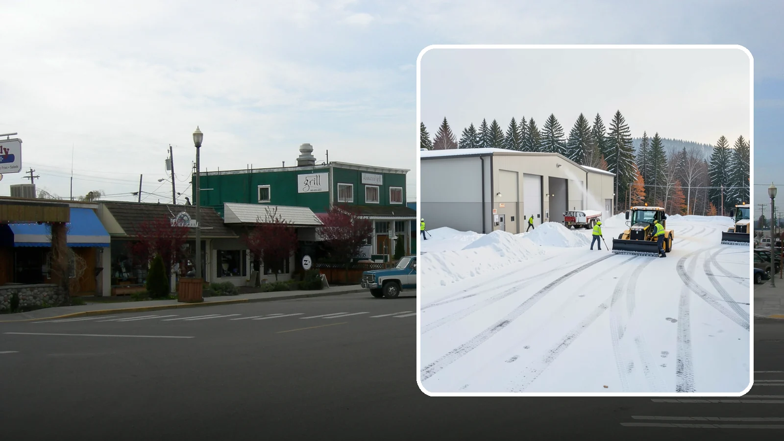 Warehouse Parking Lot Snow Removal in Stanwood, Snohomish County, WA - We clear warehouse lots, dock aprons, and truck lanes so Western Washington freight keeps flowing in winter.