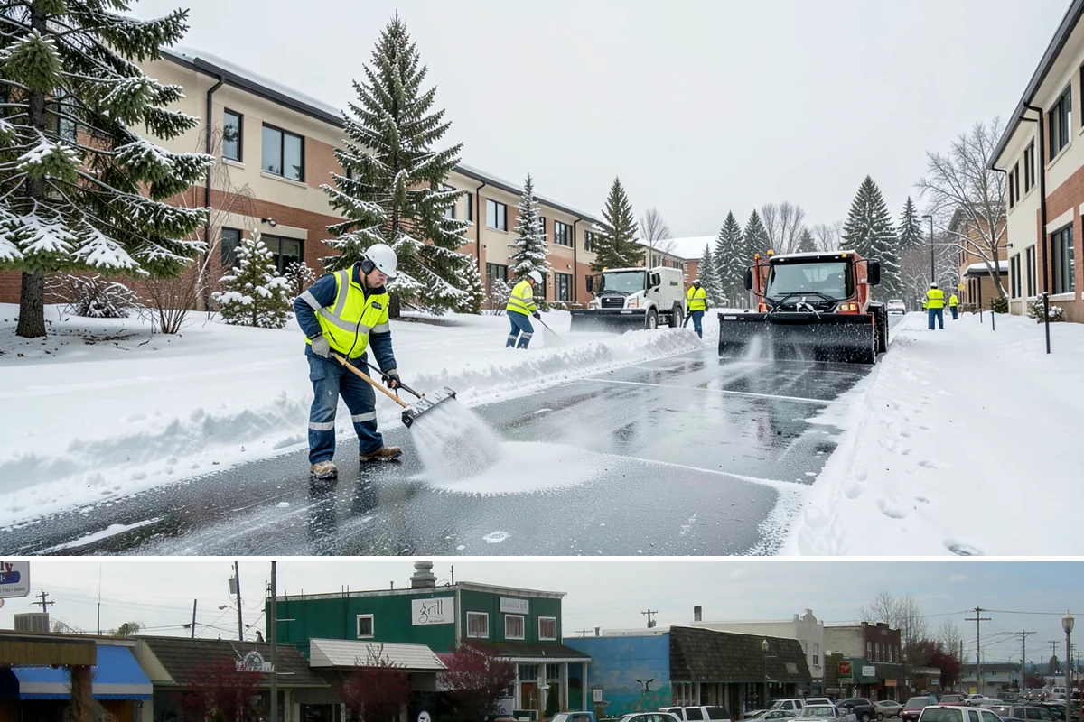 Warehouse Parking Lot Snow Removal in Stanwood, Snohomish County, WA - Warehouse lots across Western Washington face peak snow disruption from December through February, when cold nights threaten...