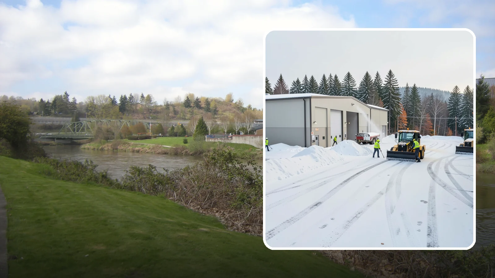 Warehouse Parking Lot Snow Removal in Tukwila, King County, WA - We clear warehouse lots, dock aprons, and truck lanes so Western Washington freight keeps flowing in winter.
