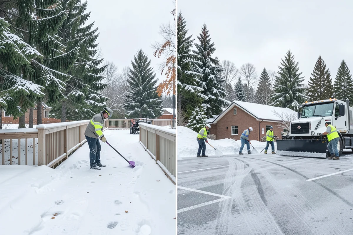 Warehouse Parking Lot Snow Removal in Wilkeson, Pierce County, WA - Map trailer staging, dock aprons, and driver parking with the site