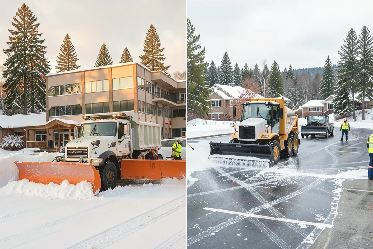 Warehouse Parking Lot Snow Removal in Yarrow Point, King County, WA - Map trailer staging, dock aprons, and driver parking with the site