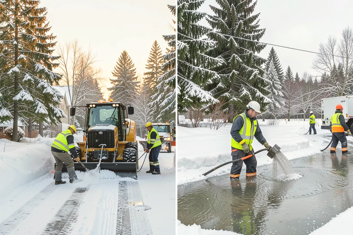 Warehouse Sidewalk Clearing in Algona, King County, WA - Clear personnel entrances and dock-office approaches first