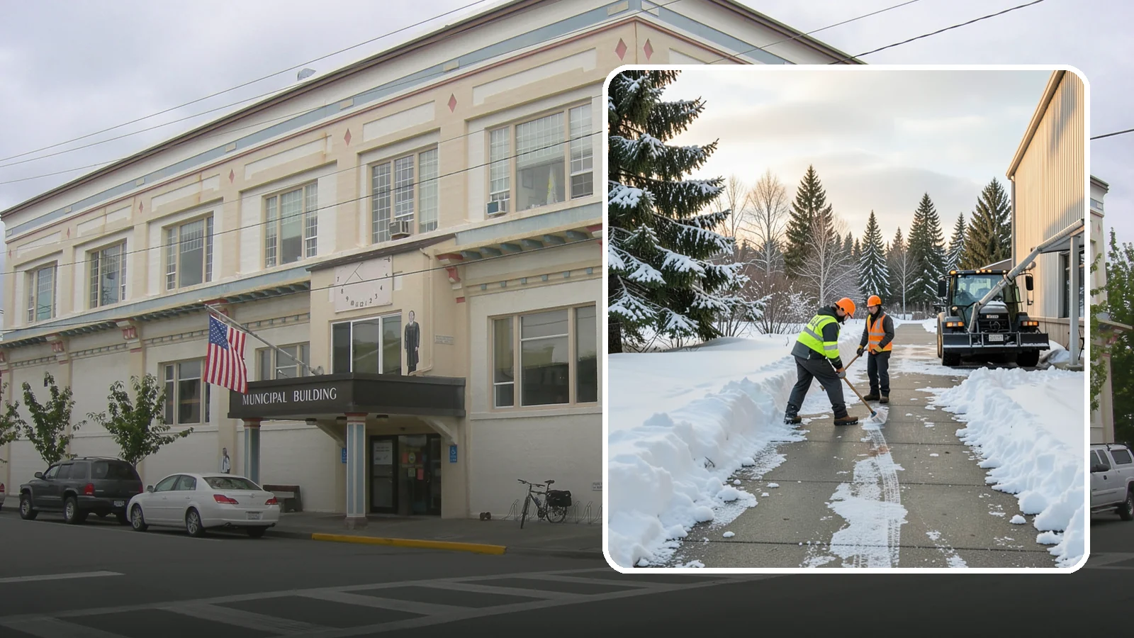Warehouse Sidewalk Clearing in Anacortes, Skagit County, WA - Employee-walkway clearing for Western Washington warehouses, keeping pedestrian routes to entrances and dock offices separate...