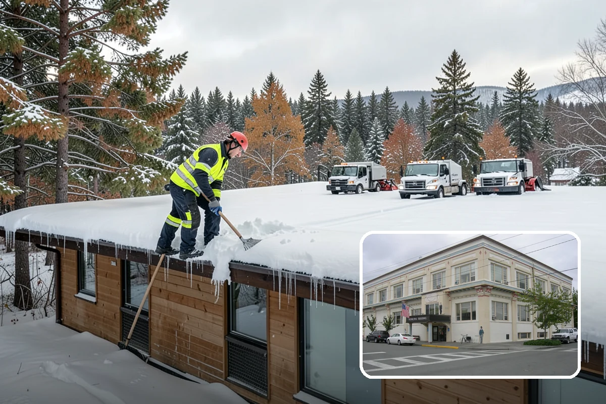 Warehouse Sidewalk Clearing in Anacortes, Skagit County, WA - Keeps striped pedestrian lanes clear so workers avoid vehicle paths