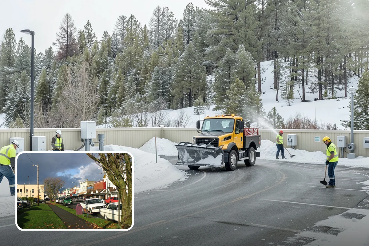 Warehouse Sidewalk Clearing in Arlington, Snohomish County, WA - Keeps striped pedestrian lanes clear so workers avoid vehicle paths