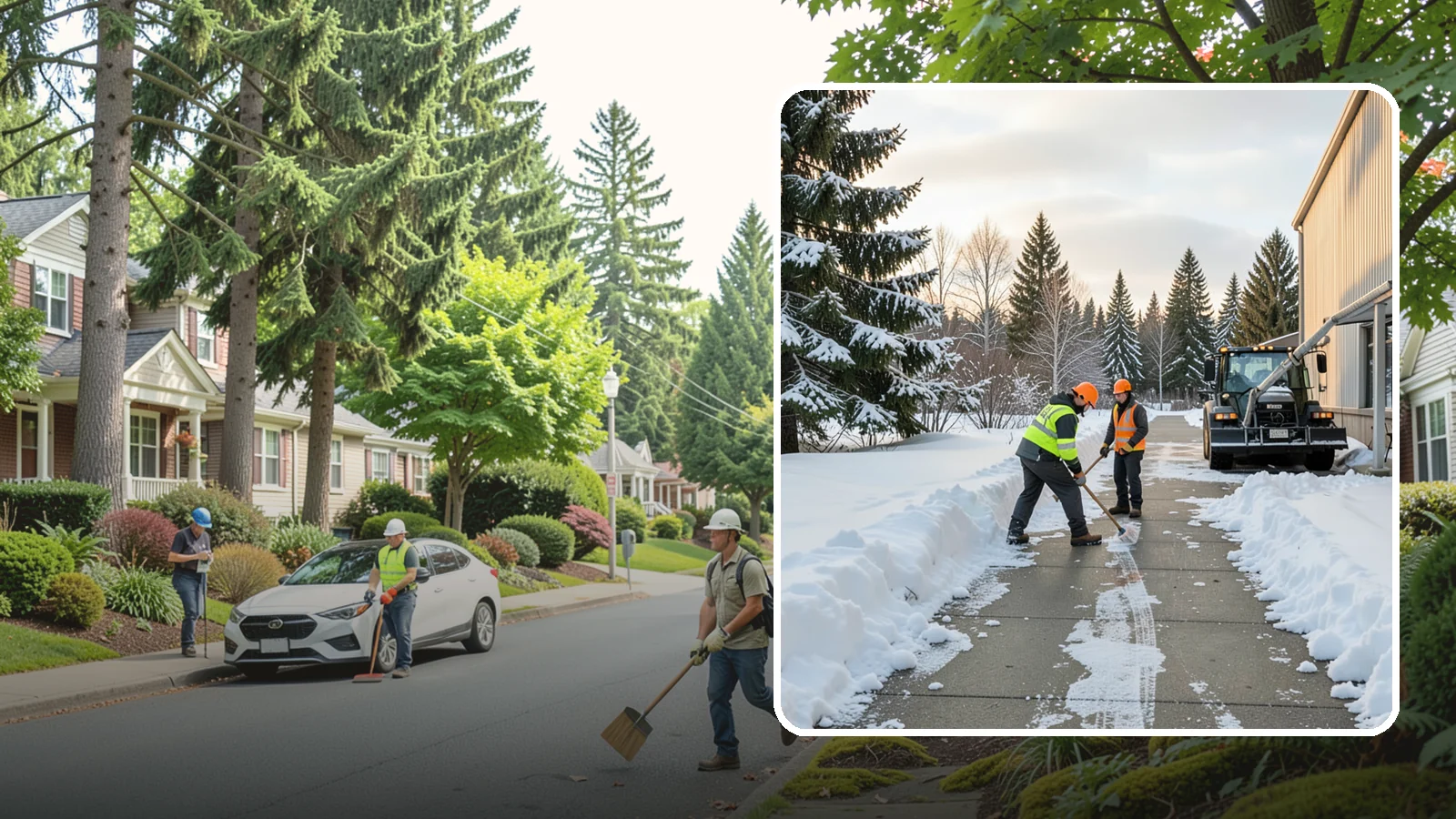 Warehouse Sidewalk Clearing in Beaux Arts Village, King County, WA - Employee-walkway clearing for Western Washington warehouses, keeping pedestrian routes to entrances and dock offices separate...