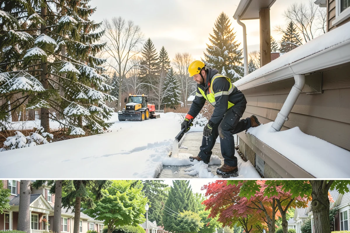 Warehouse Sidewalk Clearing in Beaux Arts Village, King County, WA - Warehouse sidewalk needs peak from late November through February, when boot-packed snow on shaded dock walks refreezes overnight.