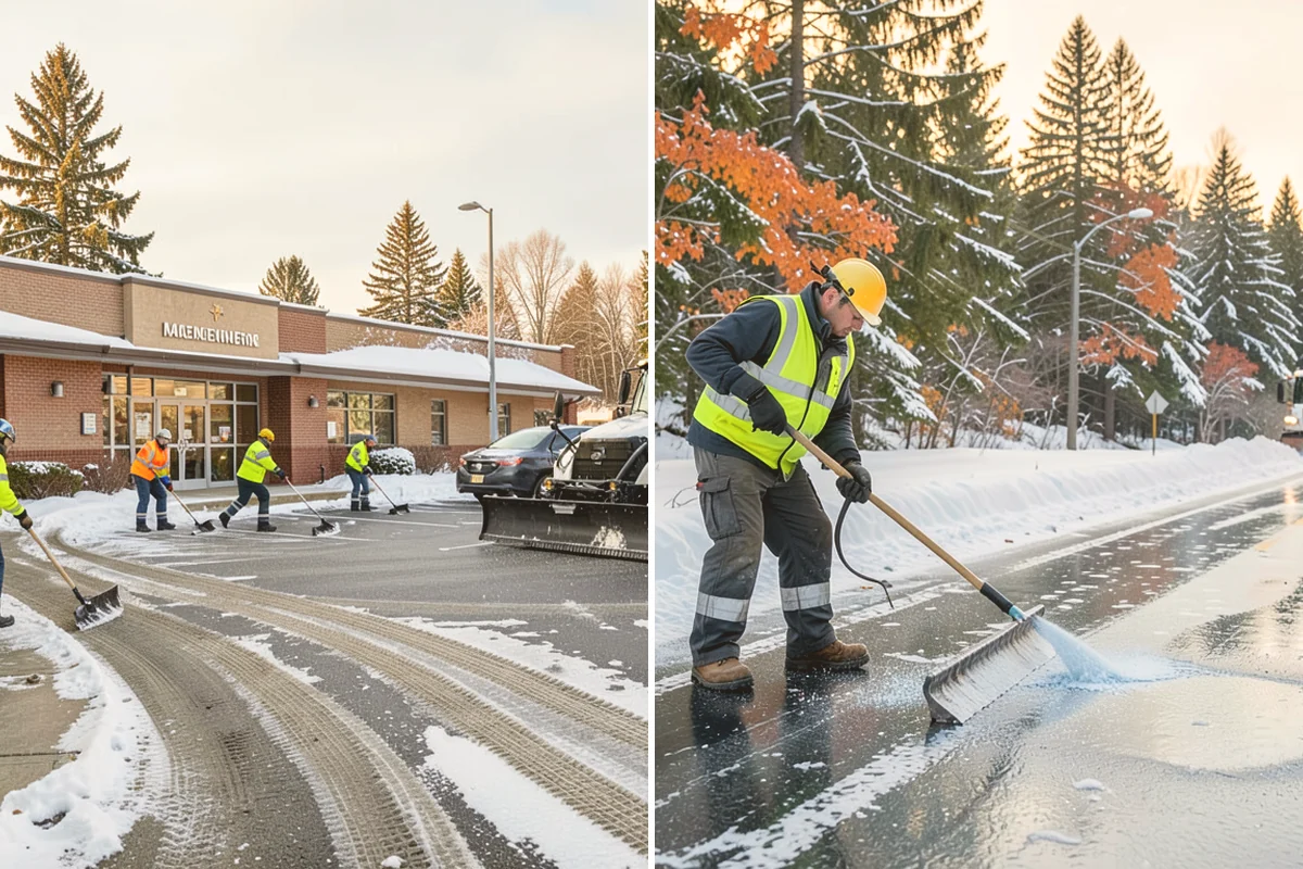 Warehouse Sidewalk Clearing in Bellevue, King County, WA - Clear personnel entrances and dock-office approaches first