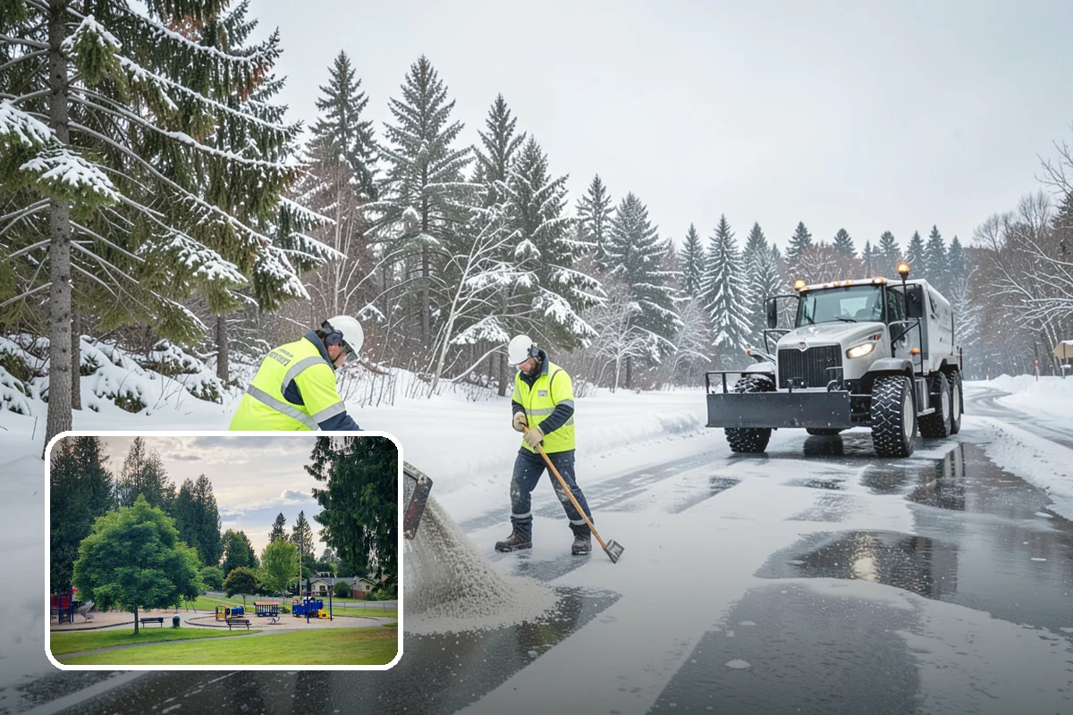 Warehouse Sidewalk Clearing in Bonney Lake, Pierce County, WA - Keeps striped pedestrian lanes clear so workers avoid vehicle paths