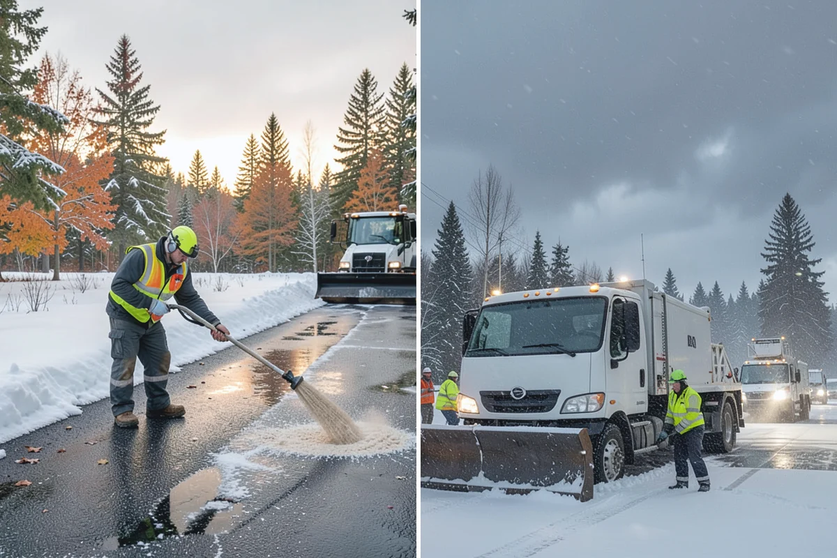 Warehouse Sidewalk Clearing in Bonney Lake, Pierce County, WA - Clear personnel entrances and dock-office approaches first