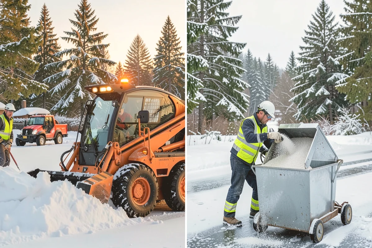 Warehouse Sidewalk Clearing in Bothell, King County, WA - Clear personnel entrances and dock-office approaches first