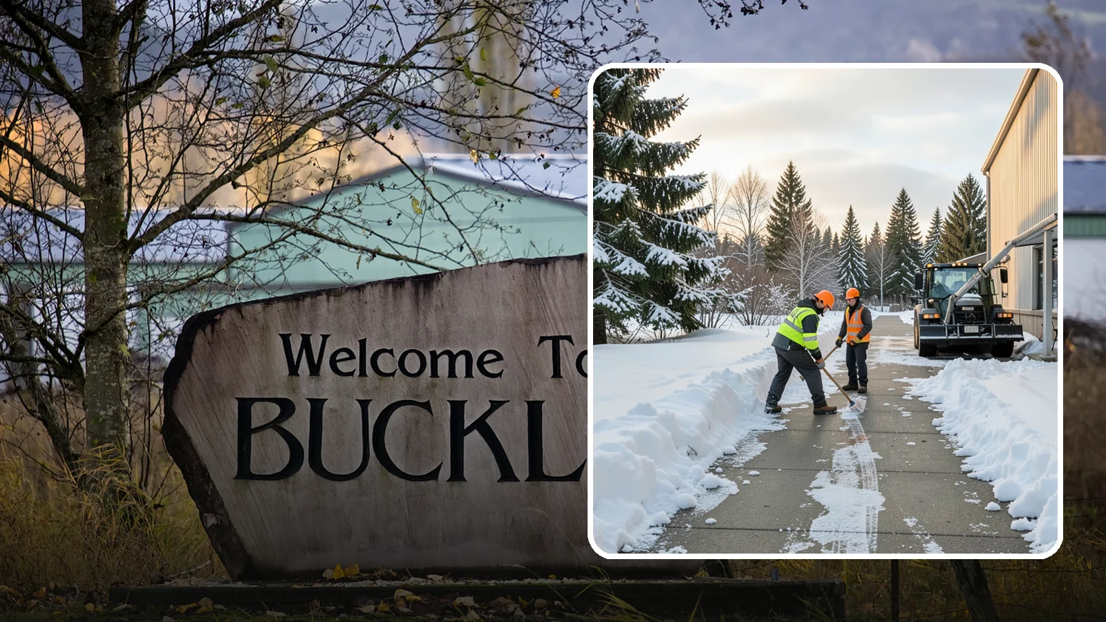 Warehouse Sidewalk Clearing in Buckley, Pierce County, WA - Employee-walkway clearing for Western Washington warehouses, keeping pedestrian routes to entrances and dock offices separate...