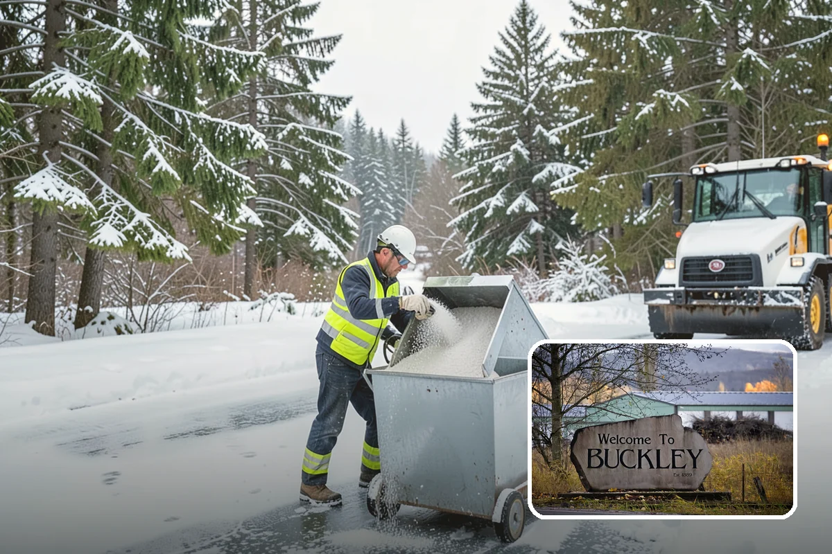 Warehouse Sidewalk Clearing in Buckley, Pierce County, WA - Keeps striped pedestrian lanes clear so workers avoid vehicle paths