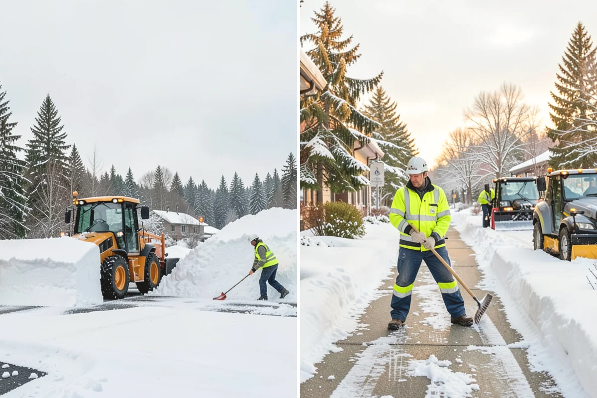 Warehouse Sidewalk Clearing in Burien, King County, WA - Clear personnel entrances and dock-office approaches first