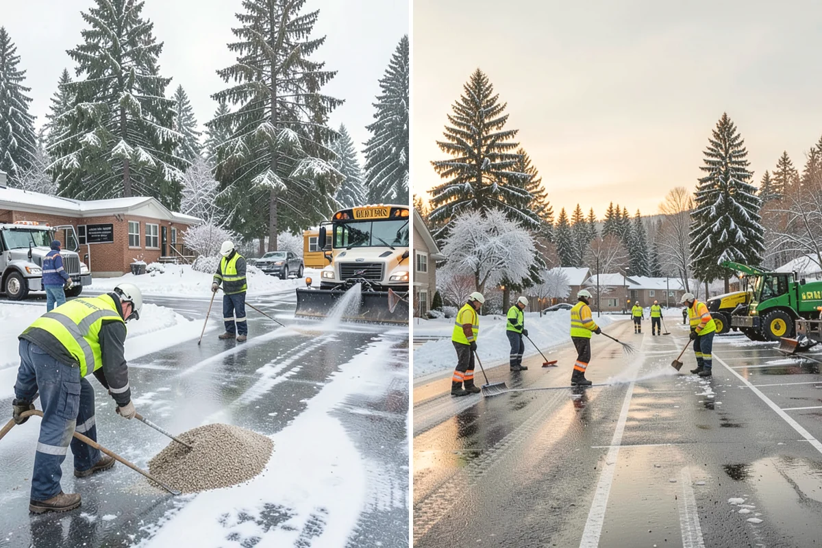 Warehouse Sidewalk Clearing in Carnation, King County, WA - Clear personnel entrances and dock-office approaches first