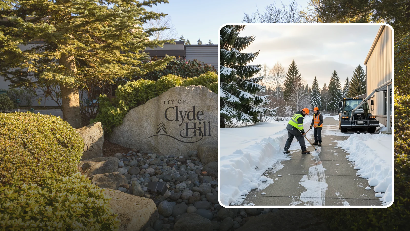 Warehouse Sidewalk Clearing in Clyde Hill, King County, WA - Employee-walkway clearing for Western Washington warehouses, keeping pedestrian routes to entrances and dock offices separate...