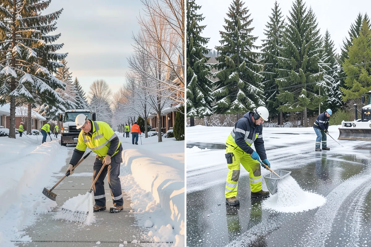 Warehouse Sidewalk Clearing in Coupeville, Island County, WA - Clear personnel entrances and dock-office approaches first