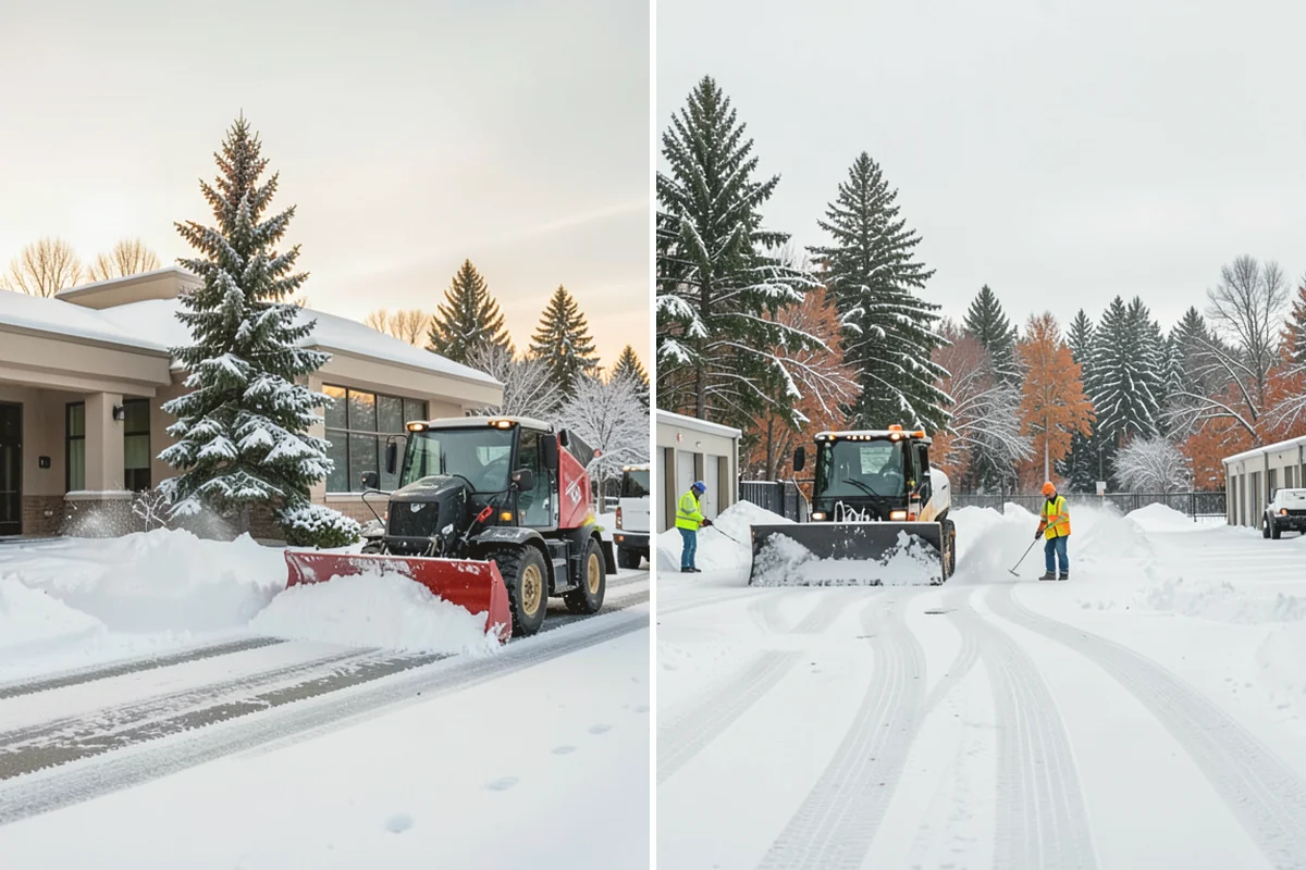 Warehouse Sidewalk Clearing in Covington, King County, WA - Clear personnel entrances and dock-office approaches first