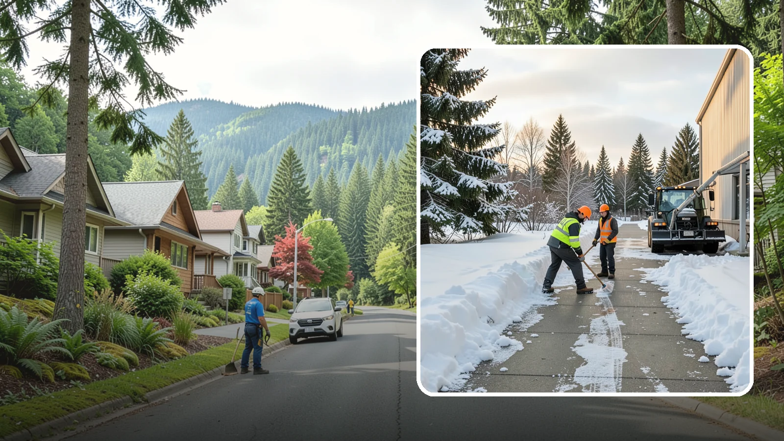 Warehouse Sidewalk Clearing in Darrington, Snohomish County, WA - Employee-walkway clearing for Western Washington warehouses, keeping pedestrian routes to entrances and dock offices separate...