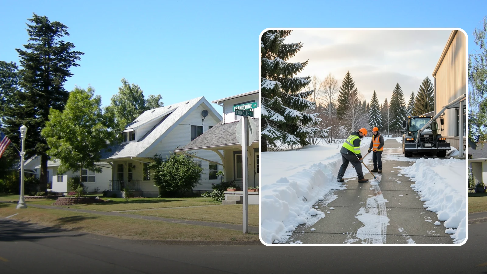 Warehouse Sidewalk Clearing in DuPont, Pierce County, WA - Employee-walkway clearing for Western Washington warehouses, keeping pedestrian routes to entrances and dock offices separate...