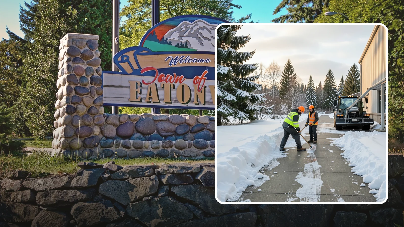 Warehouse Sidewalk Clearing in Eatonville, Pierce County, WA - Employee-walkway clearing for Western Washington warehouses, keeping pedestrian routes to entrances and dock offices separate...