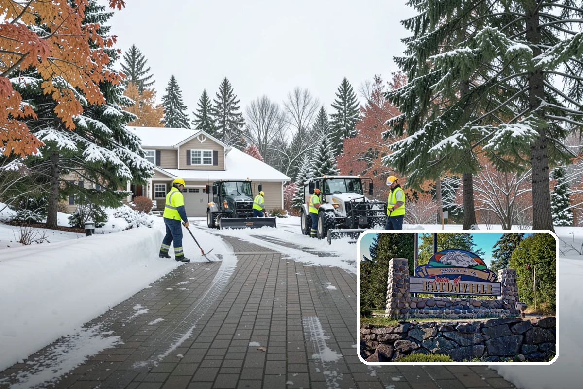Warehouse Sidewalk Clearing in Eatonville, Pierce County, WA - Keeps striped pedestrian lanes clear so workers avoid vehicle paths