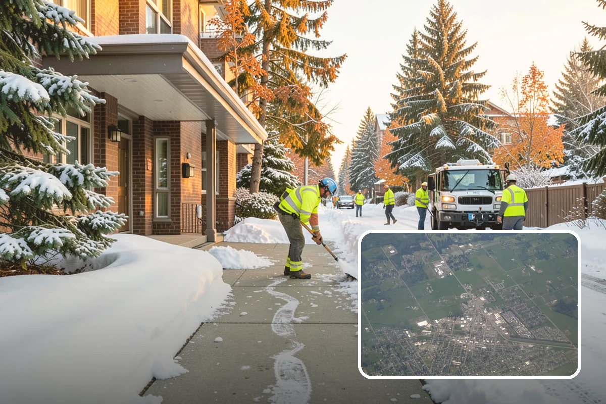 Warehouse Sidewalk Clearing in Enumclaw, King County, WA - Keeps striped pedestrian lanes clear so workers avoid vehicle paths