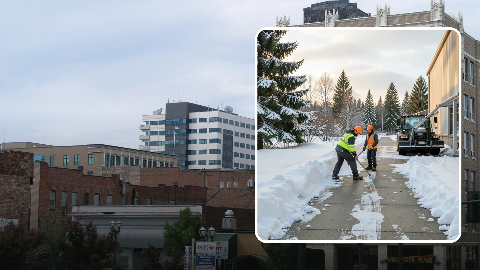 Warehouse Sidewalk Clearing in Everett, Snohomish County, WA - Employee-walkway clearing for Western Washington warehouses, keeping pedestrian routes to entrances and dock offices separate...