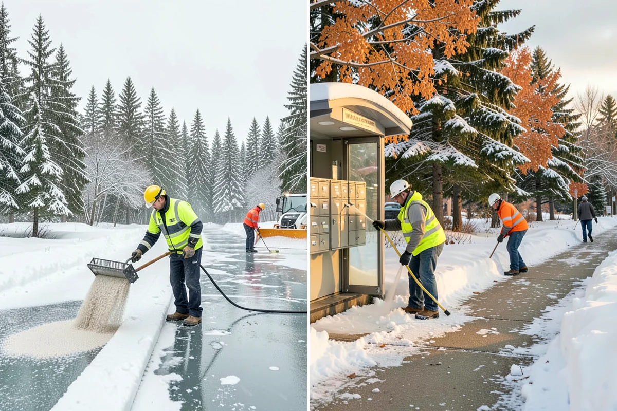 Warehouse Sidewalk Clearing in Everett, Snohomish County, WA - Clear personnel entrances and dock-office approaches first