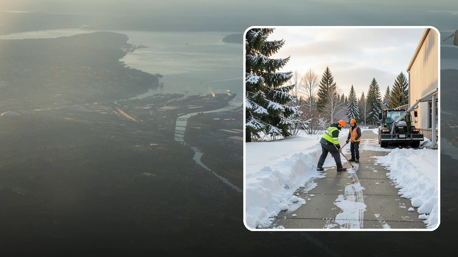 Warehouse Sidewalk Clearing in Fife, Pierce County, WA - Employee-walkway clearing for Western Washington warehouses, keeping pedestrian routes to entrances and dock offices separate...